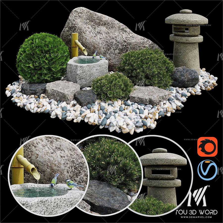 Rock garden Tsukubai